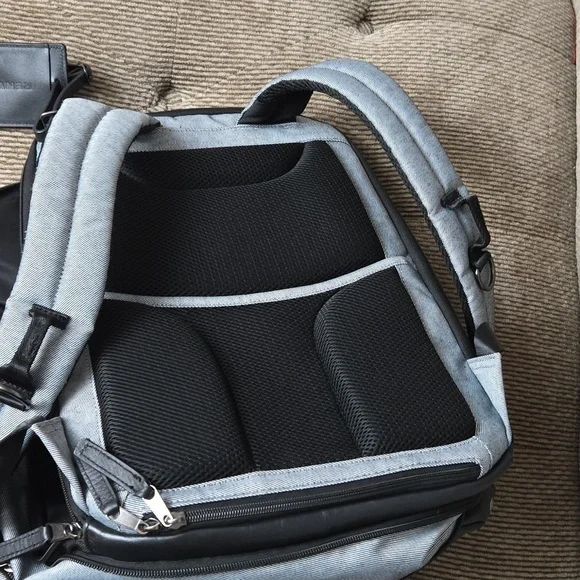 Gray and Black Sporty Backpack with Classic Design